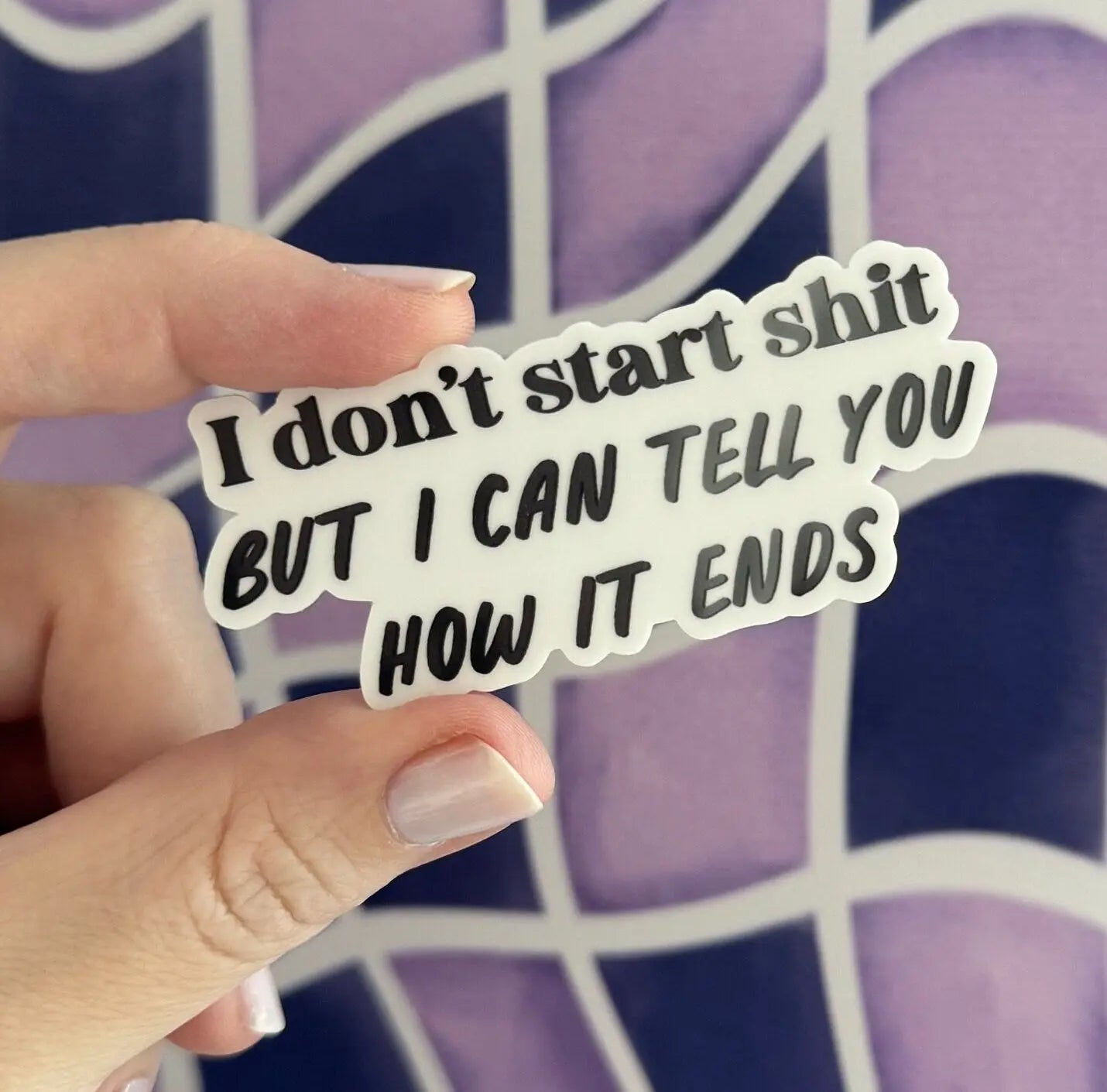 I don’t start shit but I can tell you how it ends monochrome sticker - MangoIllustrated - Sticker