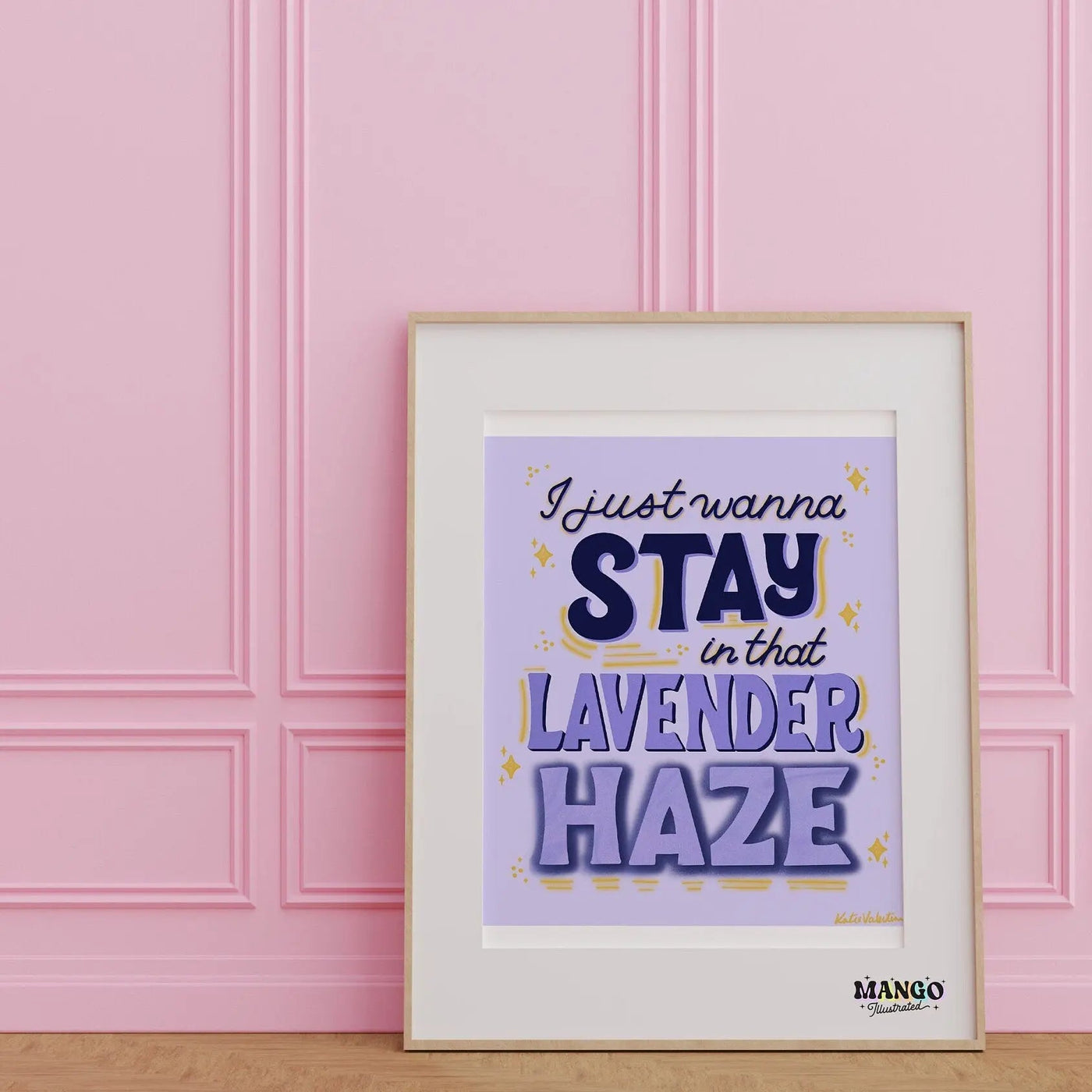 I Just Wanna Stay in That Lavender Haze art print - MangoIllustrated - Physical Art Print