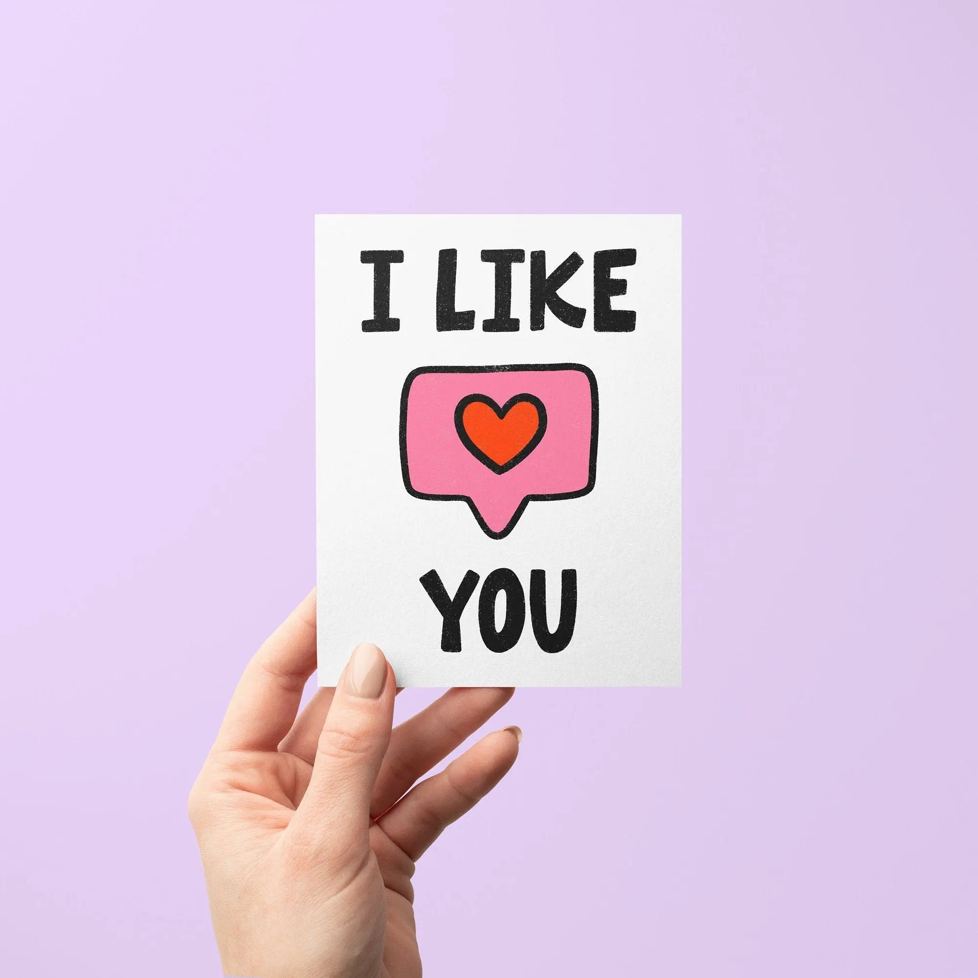 I Like You greeting card - MangoIllustrated - Greeting Cards