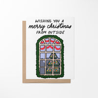 I look in people's windows Christmas card - MangoIllustrated - Greeting Cards