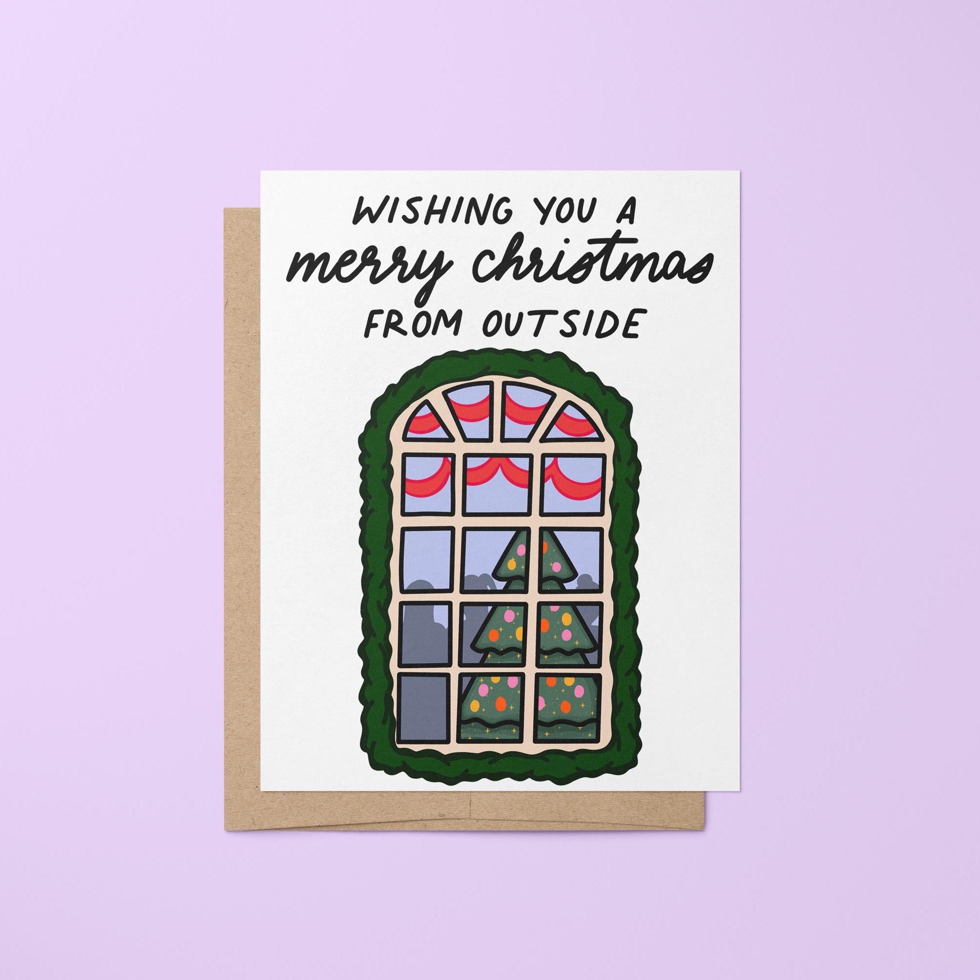 I look in people's windows Christmas card - MangoIllustrated - Greeting Cards