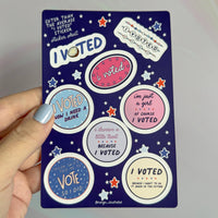 I voted sticker sheet - MangoIllustrated - Sticker