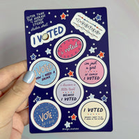 I voted sticker sheet - MangoIllustrated - Sticker