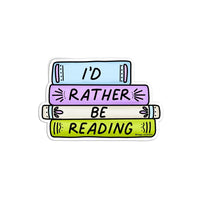 I'd rather be reading sticker - MangoIllustrated - Sticker