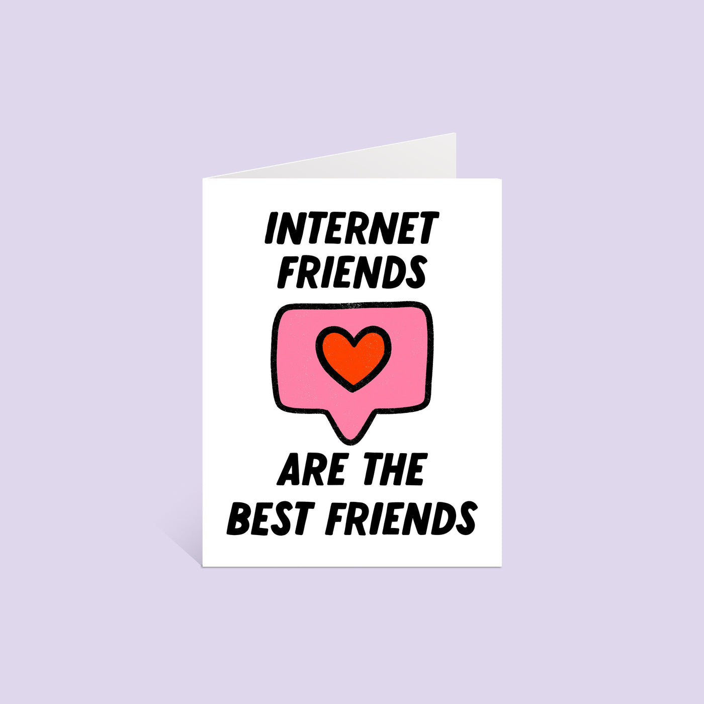 Internet friends greeting card