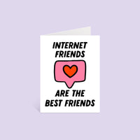 Internet friends greeting card