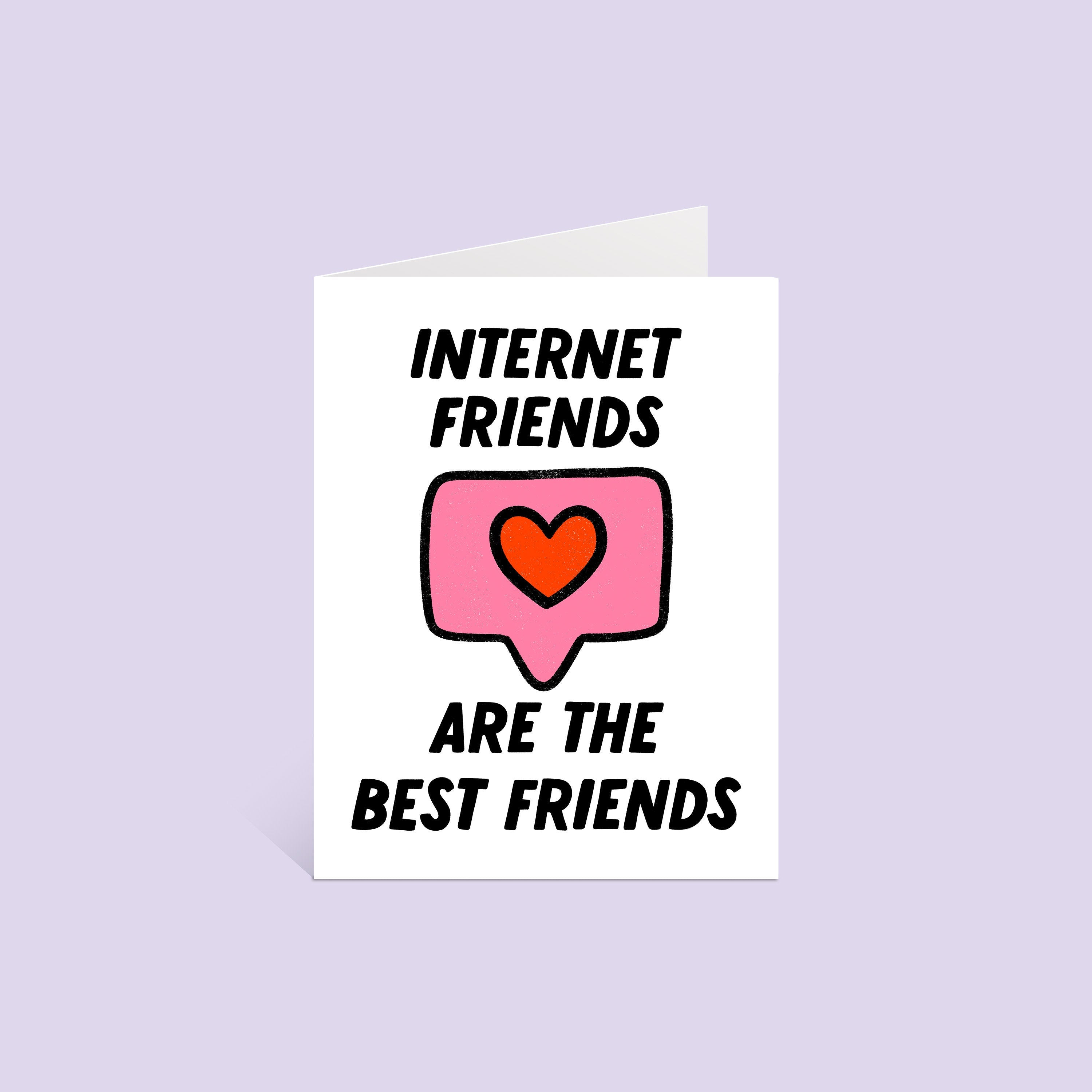 Internet friends greeting card