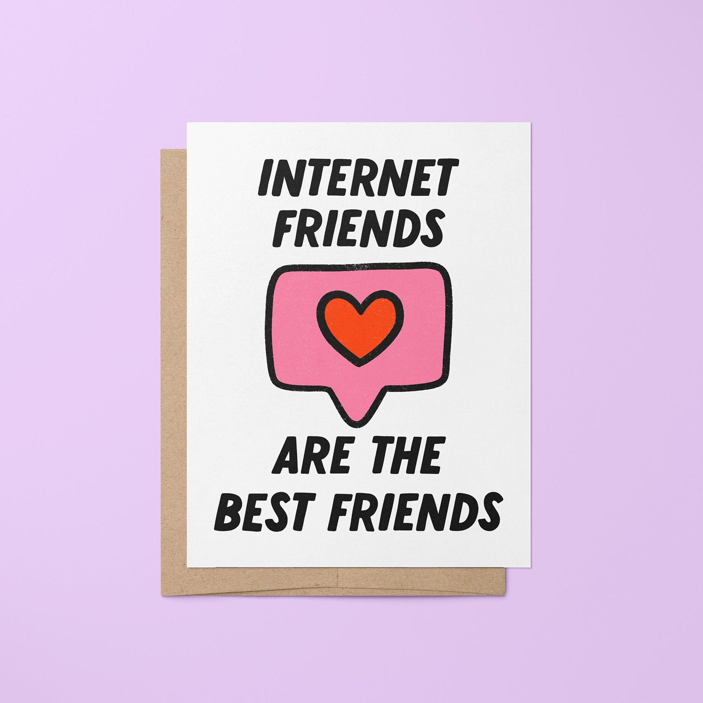 Internet friends greeting card