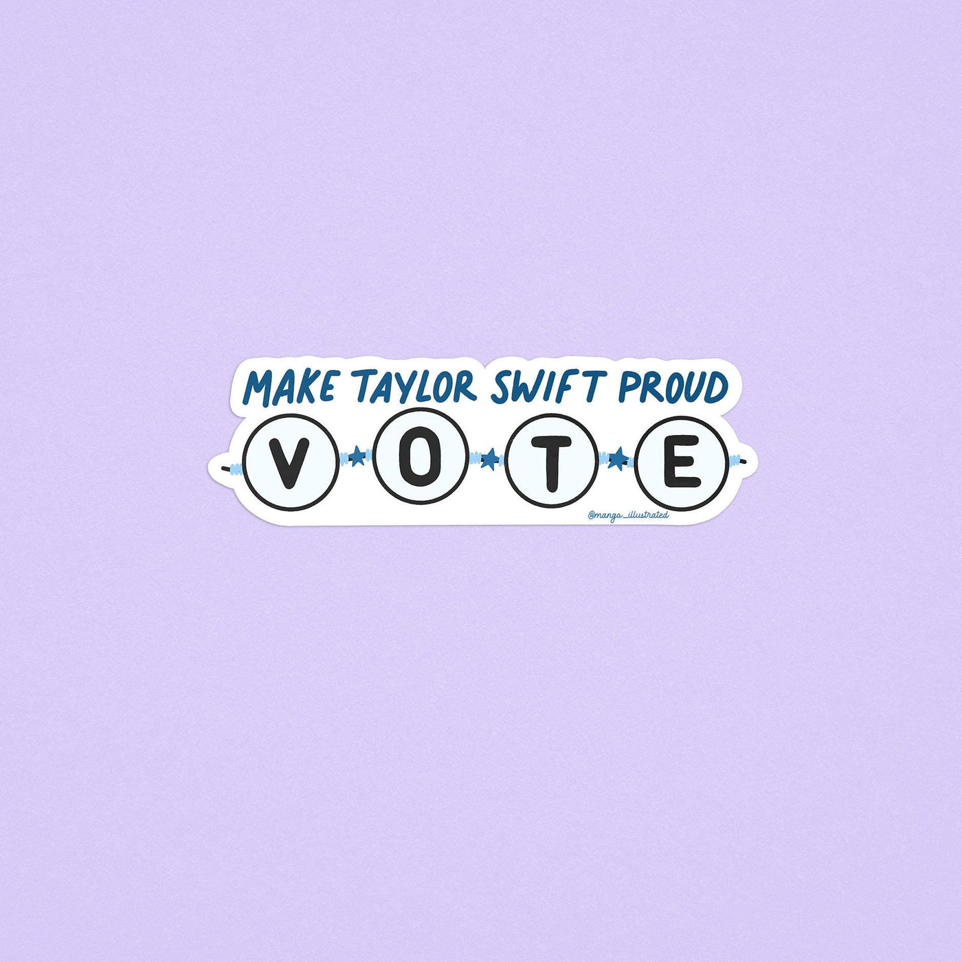 Make Taylor proud VOTE friendship bracelet sticker, Swiftie sticker, vote sticker, Taylor Swift vote inspired sticker, waterproof sticker