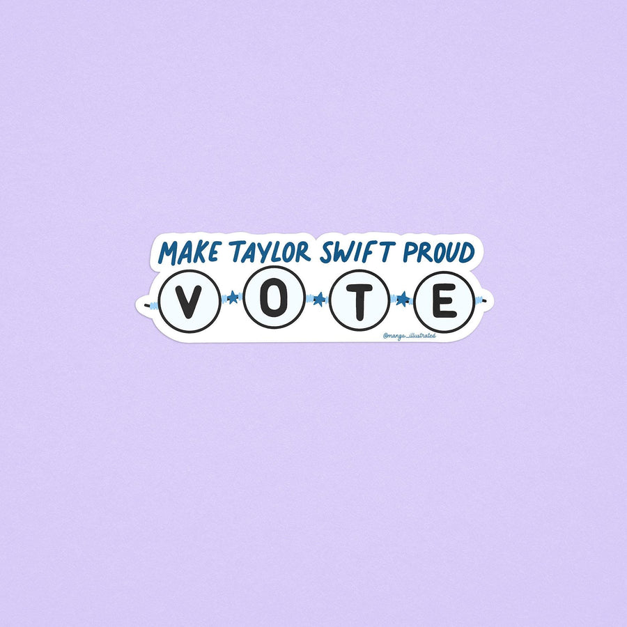 Make Taylor proud VOTE friendship bracelet sticker, Swiftie sticker, vote sticker, Taylor Swift vote inspired sticker, waterproof sticker