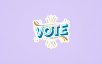 VOTE sticker, voting sticker, vote decal, election sticker, waterproof sticker