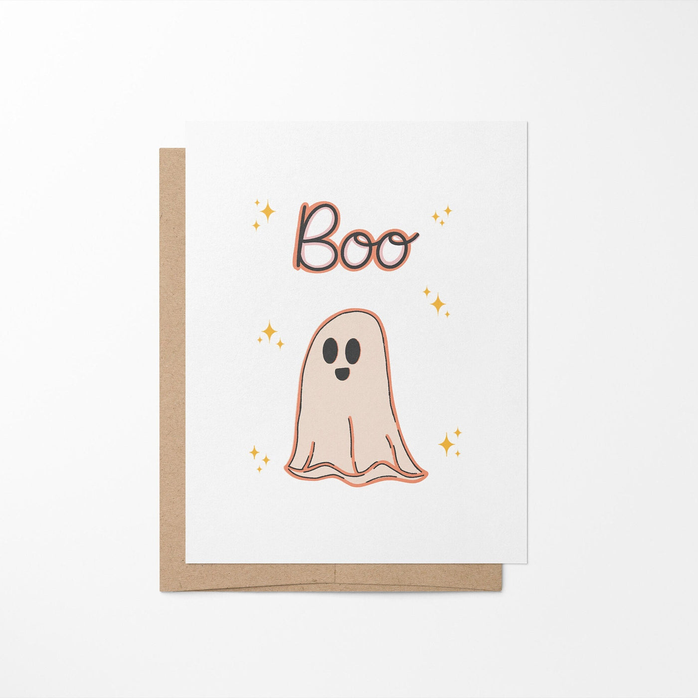 BOO Ghost halloween card