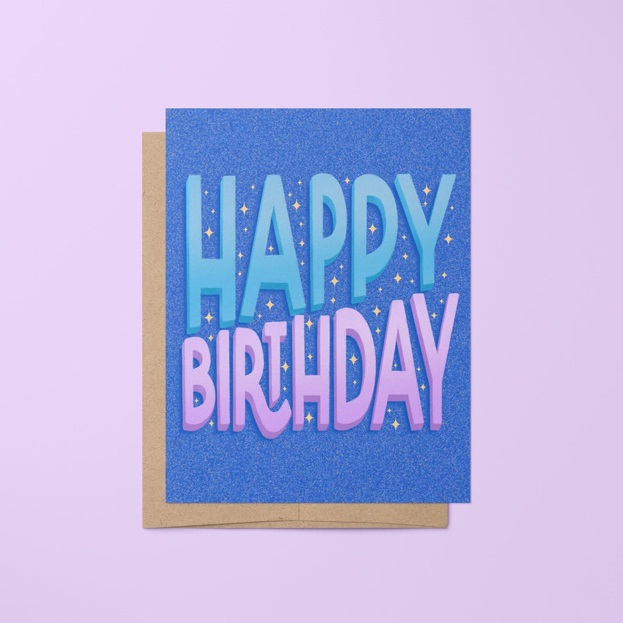 Happy Birthday card - Sparkles