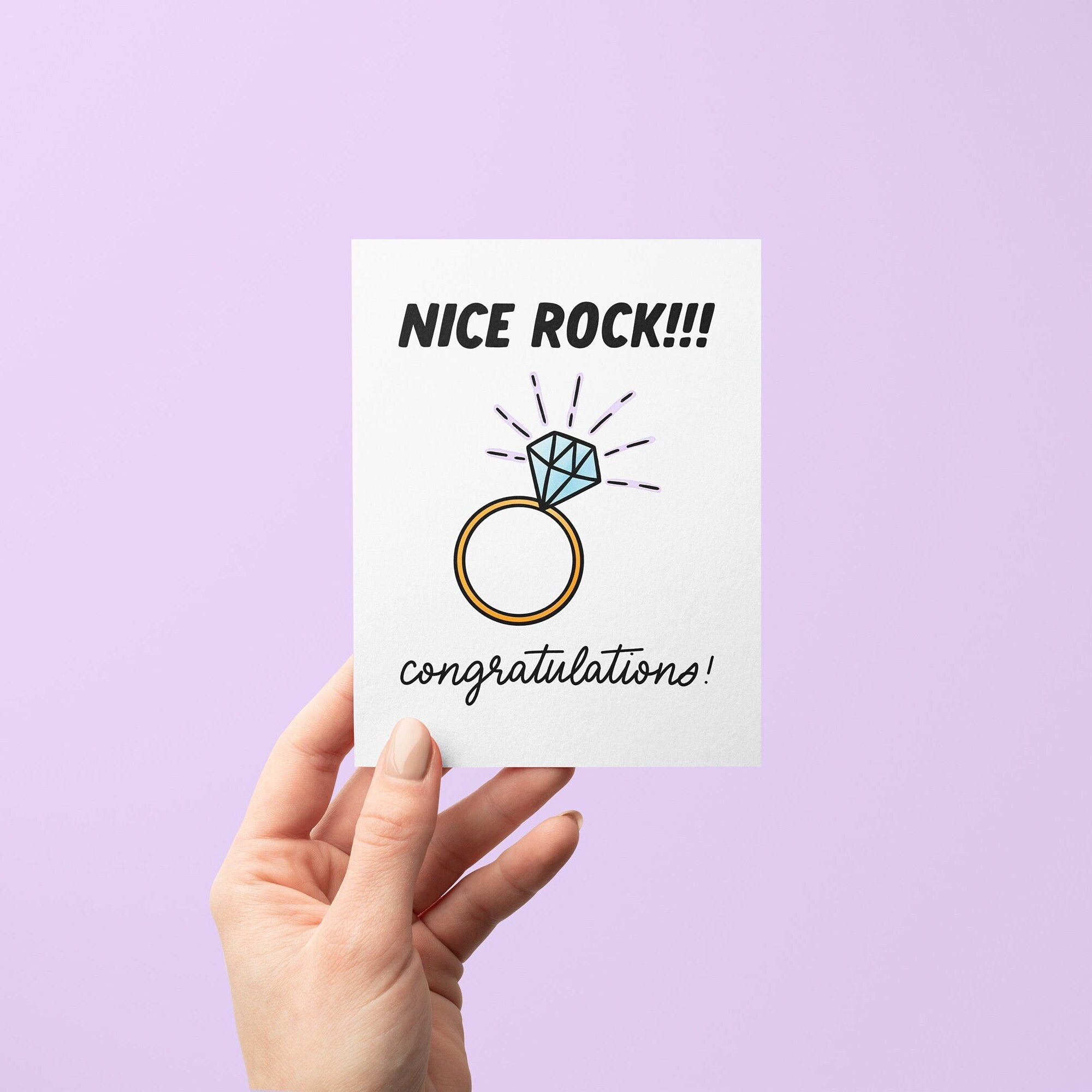 Nice rock engagement card