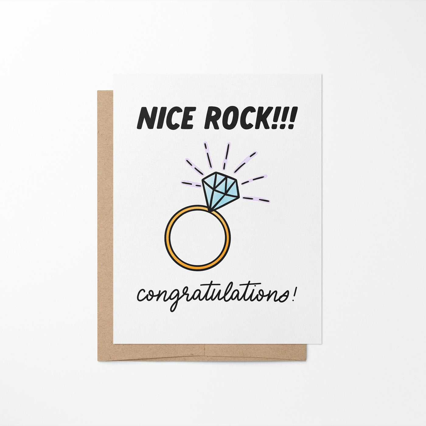 Nice rock engagement card