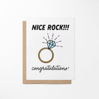 Nice rock engagement card