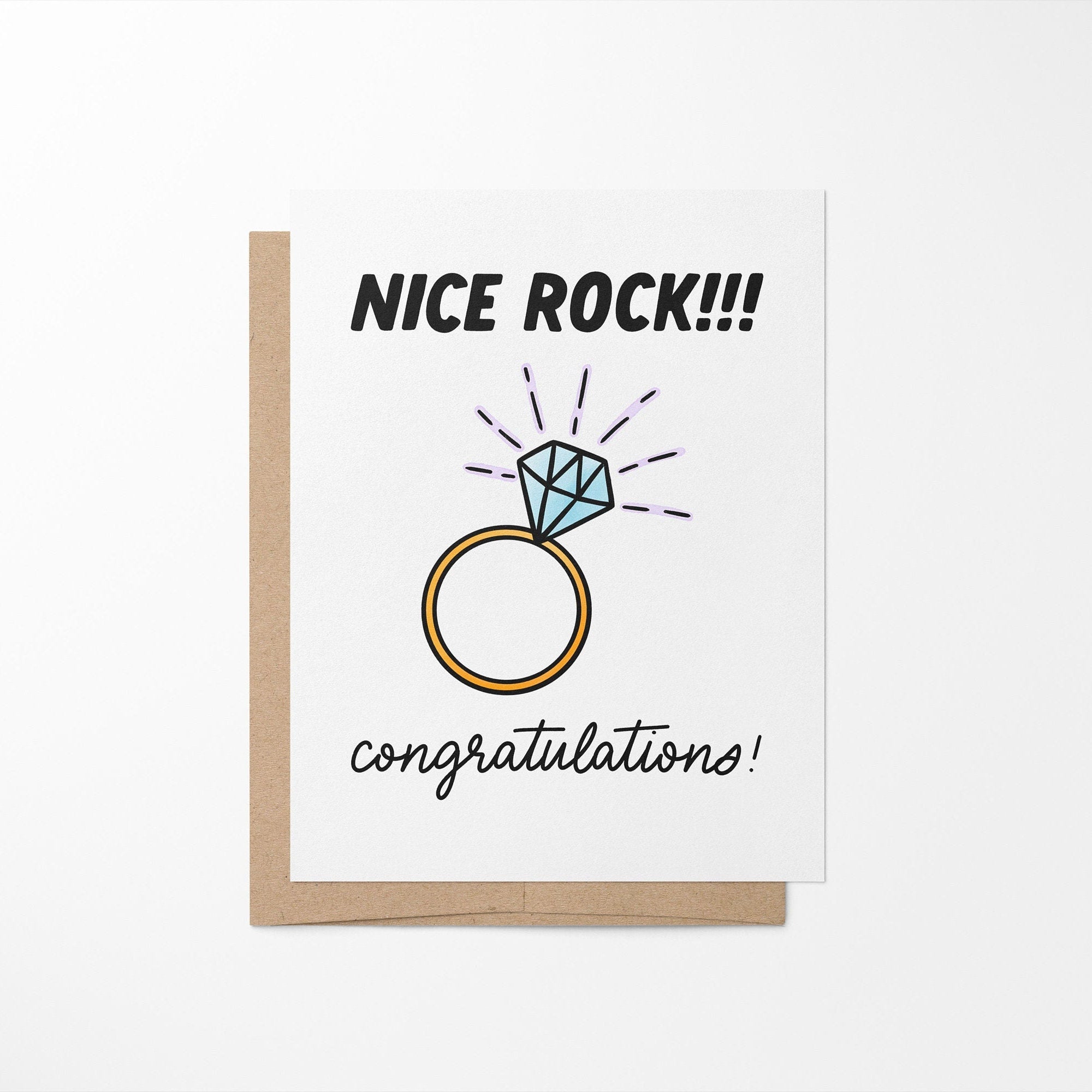 Nice rock engagement card