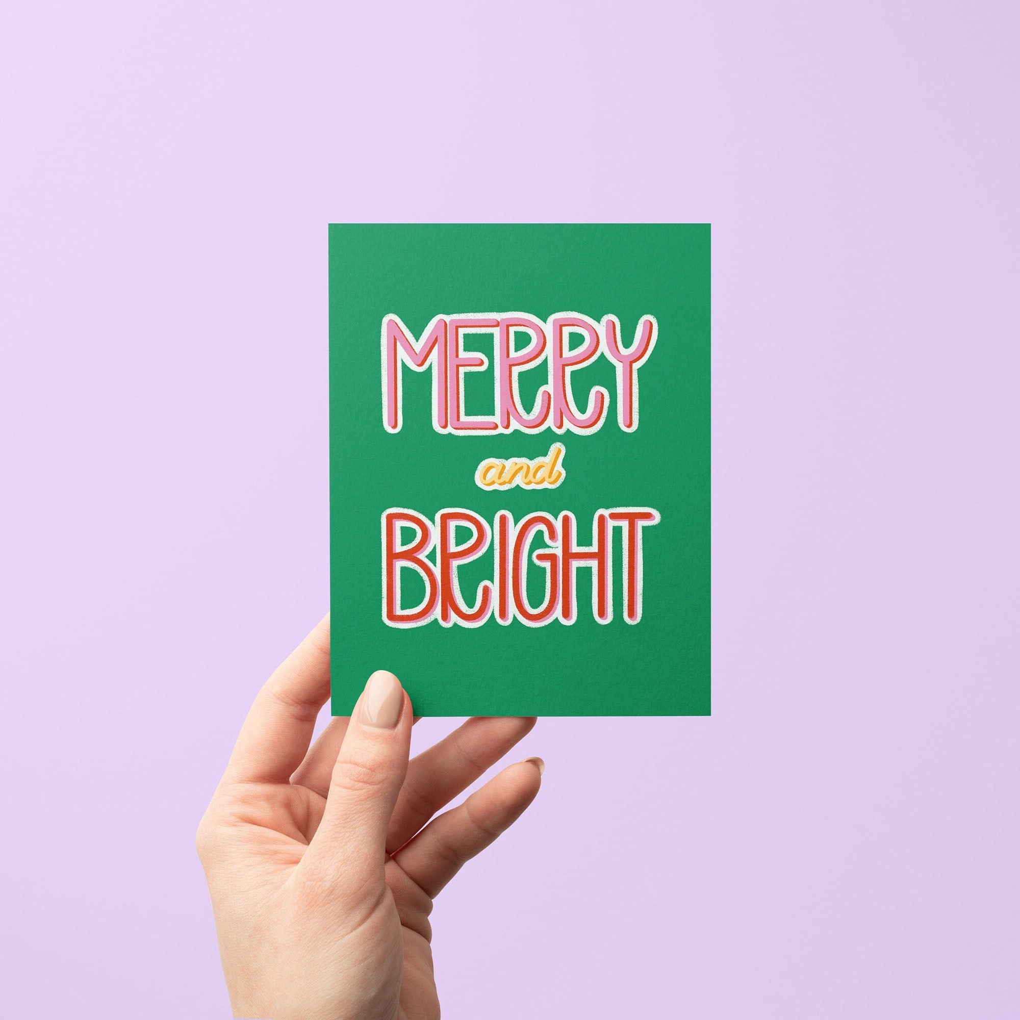 Merry and Bright Christmas card