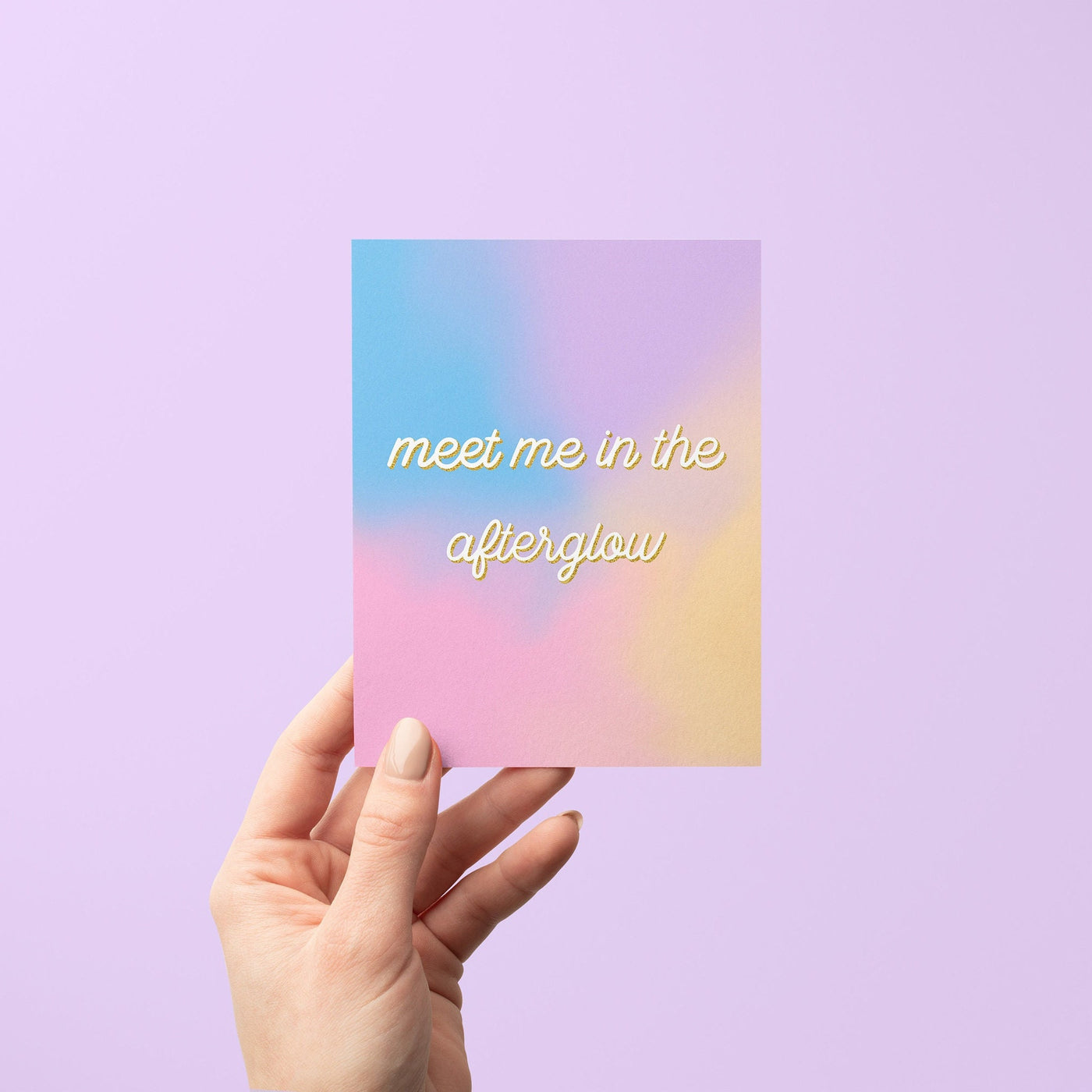 Meet Me In the Afterglow greeting card