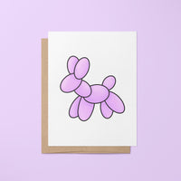 Balloon animal greeting card