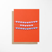 Galentines before Valentines friendship bracelet greeting card