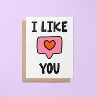 I Like You greeting card