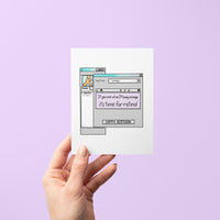 Instant message birthday card