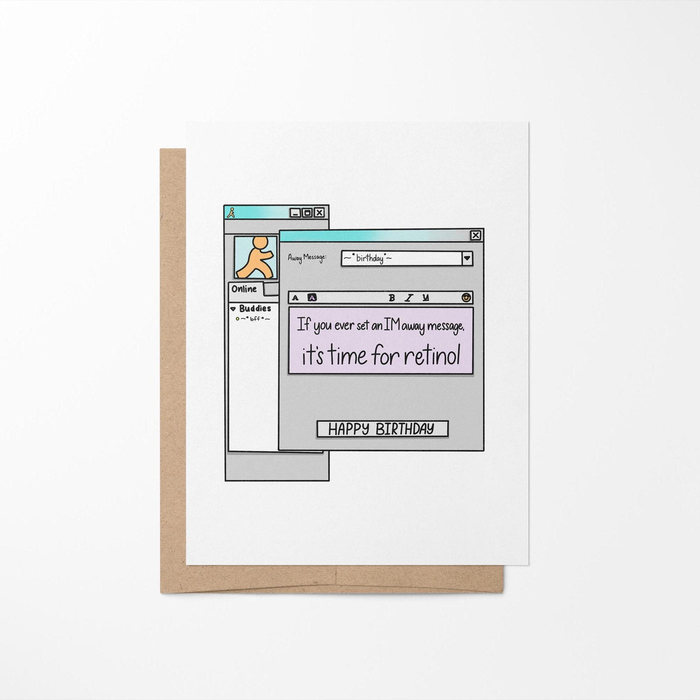 Instant message birthday card