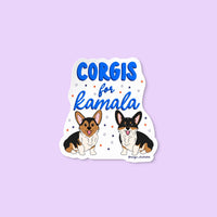 Corgis for Kamala sticker, Kamala 2024 sticker, president Harris sticker, vote sticker, election 2024 sticker, waterproof sticker