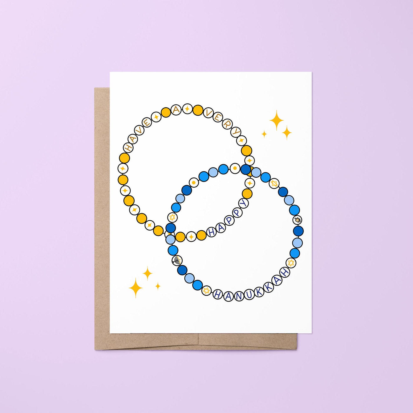 Friendship bracelet Hanukkah card, Hanukkah gift for Taylor fan, eras tour Hanukkah, trending Hanukkah card for bestie, holiday card