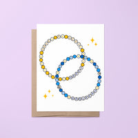 Friendship bracelet Hanukkah card, Hanukkah gift for Taylor fan, eras tour Hanukkah, trending Hanukkah card for bestie, holiday card