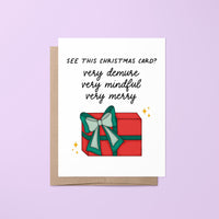 Very demure Christmas card, TikTok trend christmas gift, tiktok very demure, trending christmas card for bestie, very demure very mindful