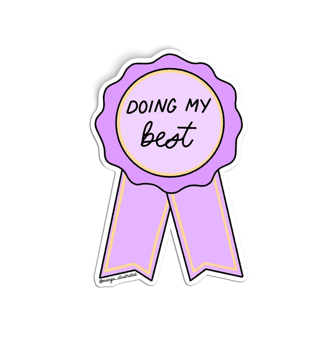 doing my best award ribbon sticker