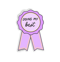 doing my best award ribbon sticker