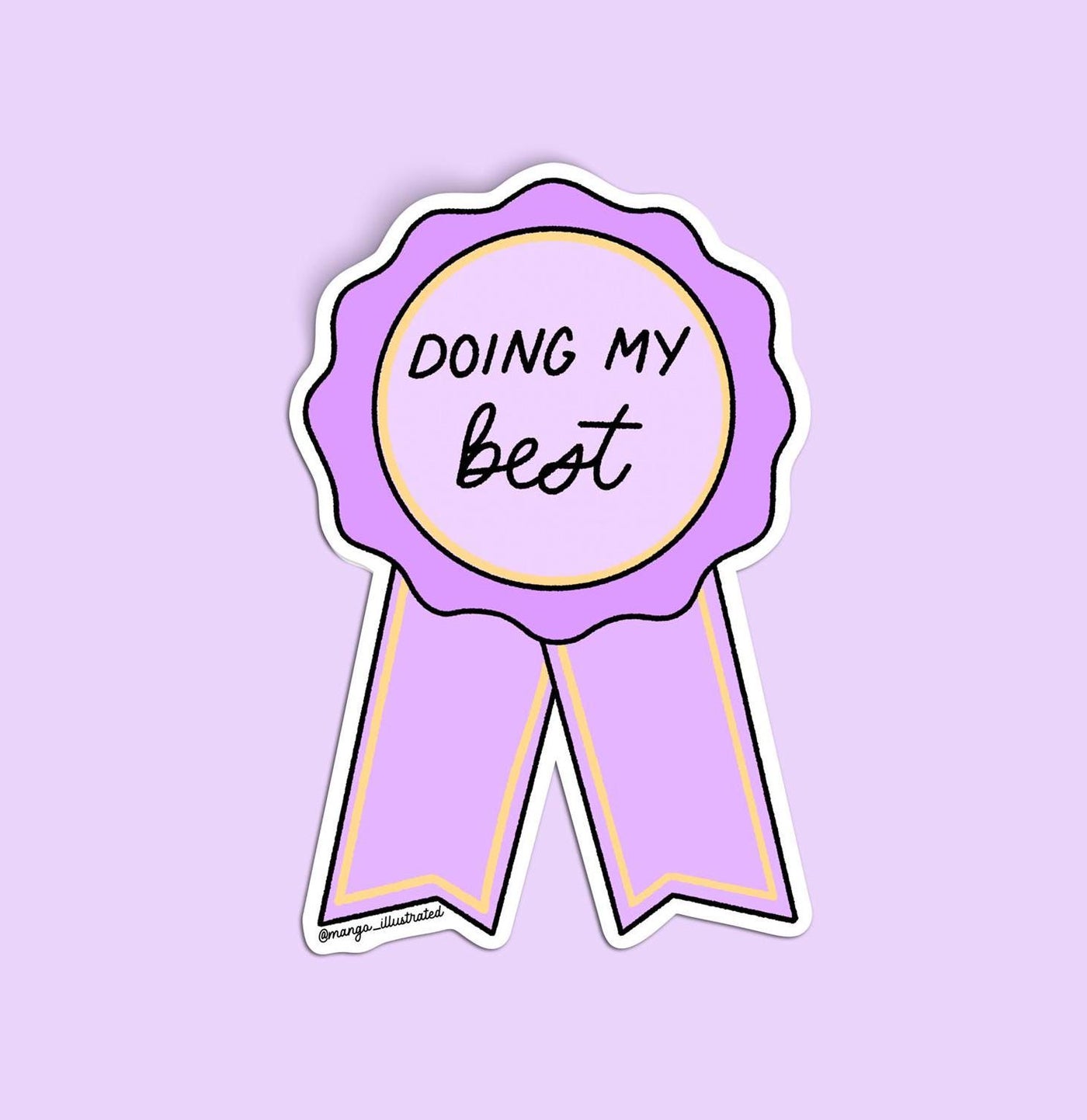 doing my best award ribbon sticker