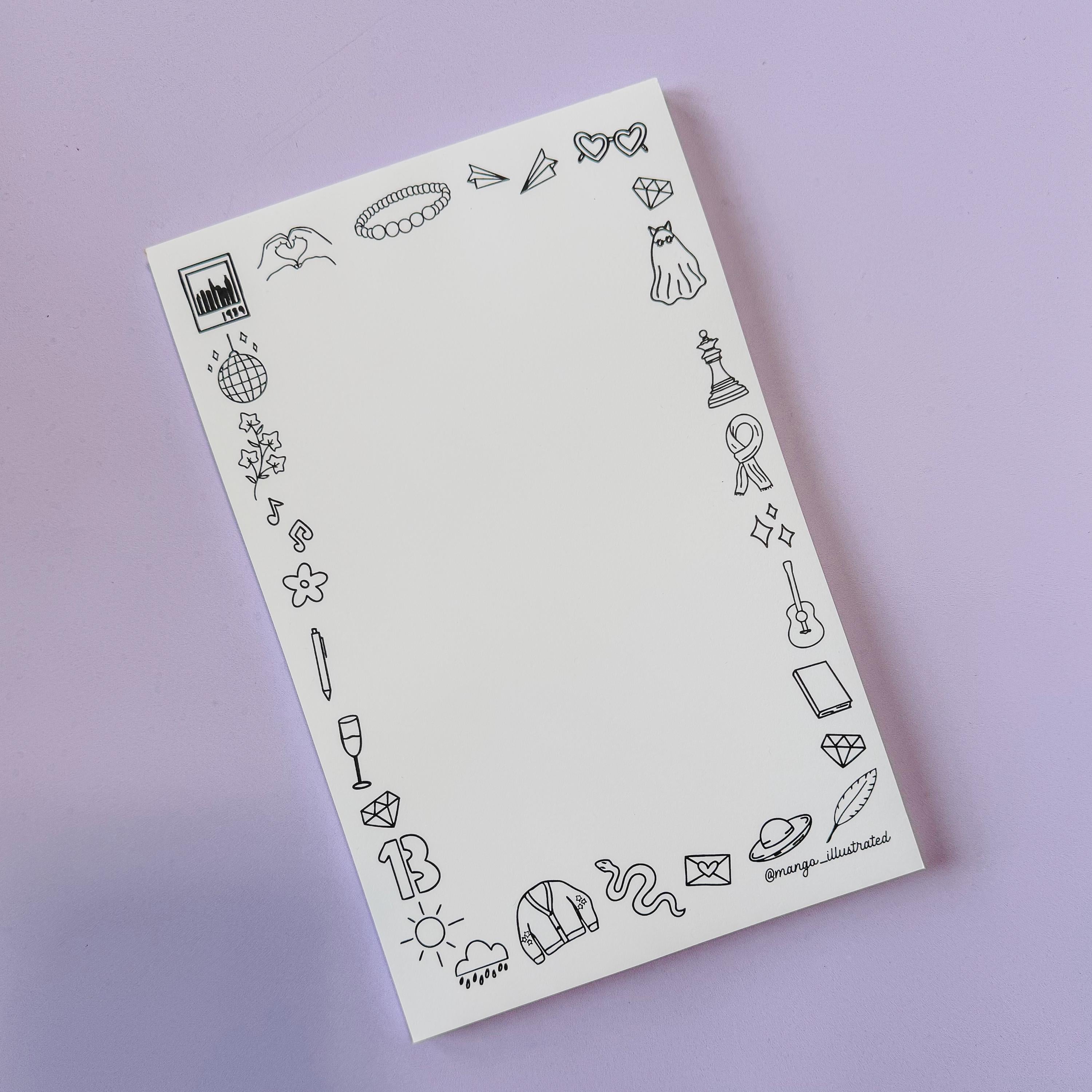 Eras tour doodles notepad