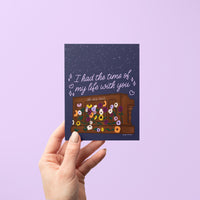 Eras tour surprise song acoustic piano greeting card, I had the time of my life with you card