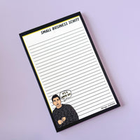 small business schitt notepad, David rose notepad