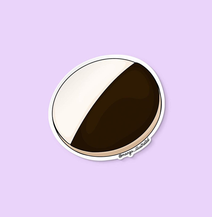 black and white cookie sticker