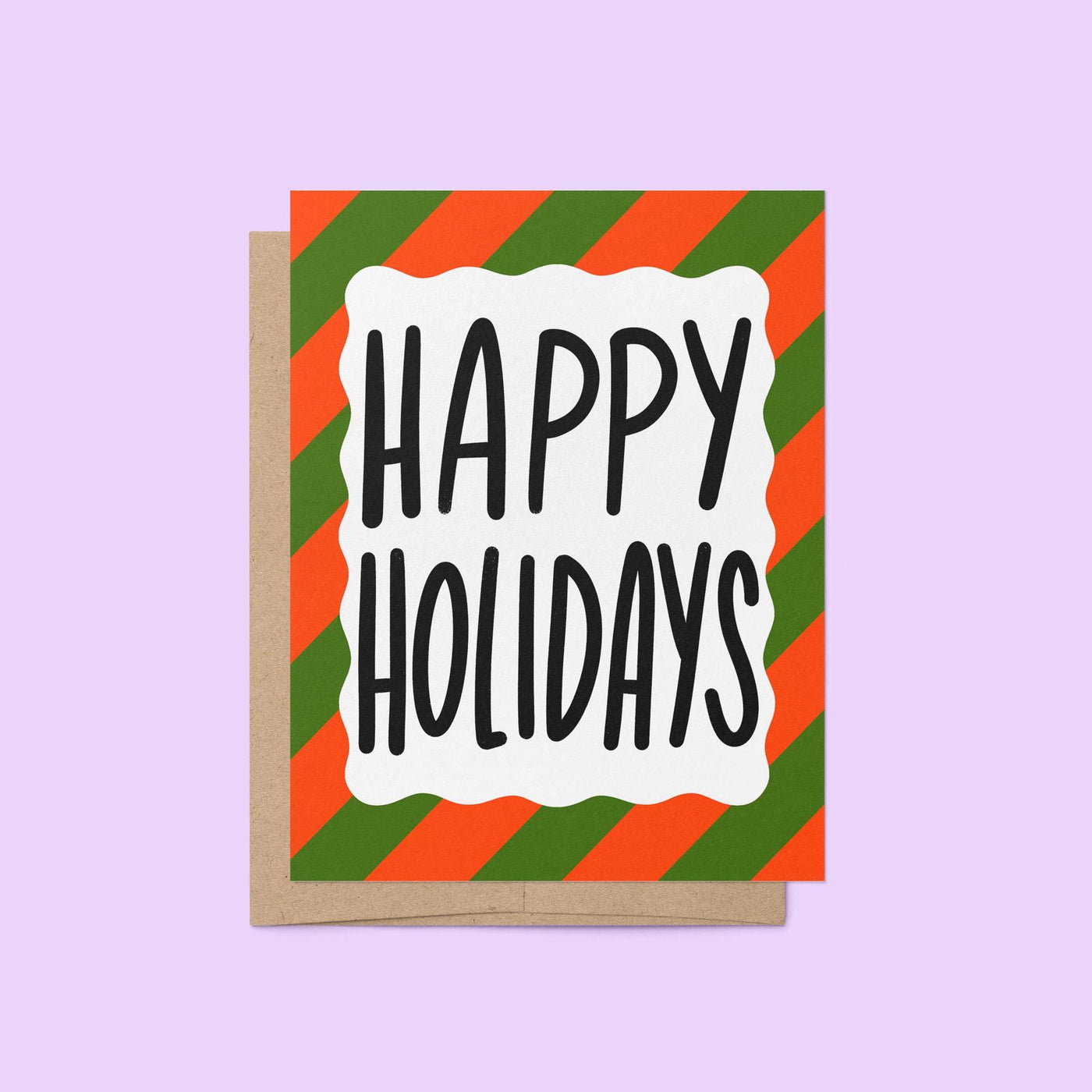 Happy holidays card, happy holidays greeting card, red and green holiday card, Christmas card, Christmas greeting card, festive holiday card