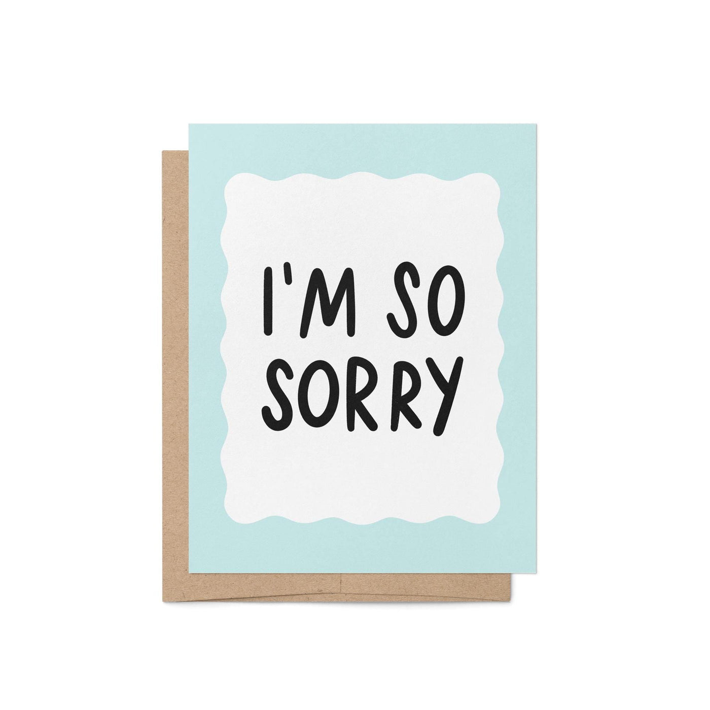 I'm so sorry card - blue - MangoIllustrated - Greeting Cards