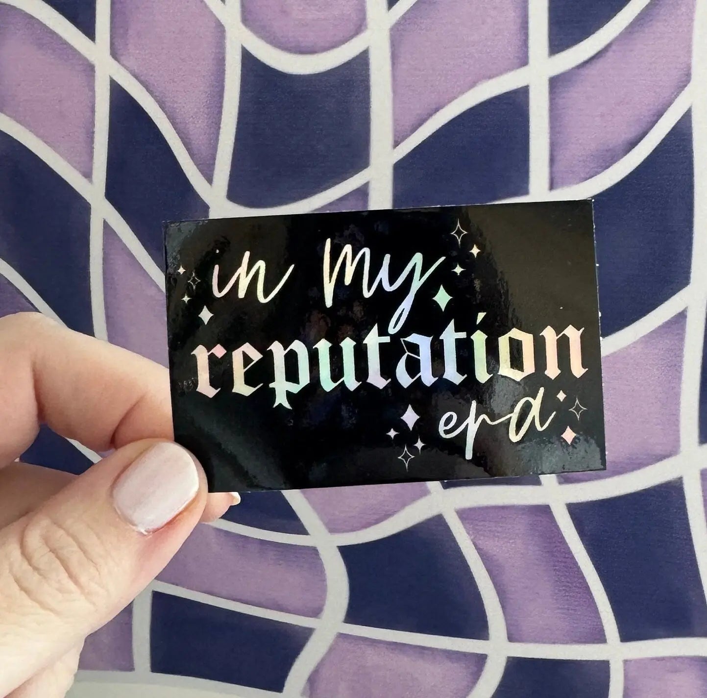 In my reputation era holographic rectangle sticker - MangoIllustrated - Sticker