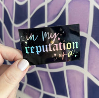 In my reputation era holographic rectangle sticker - MangoIllustrated - Sticker