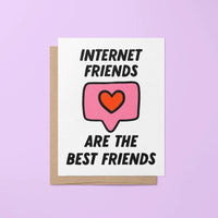 Internet friends greeting card - MangoIllustrated - Greeting Cards