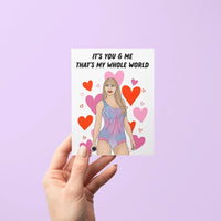 It's You and Me That's My Whole World card - MangoIllustrated - Greeting Cards