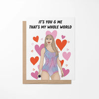 It's You and Me That's My Whole World card - MangoIllustrated - Greeting Cards