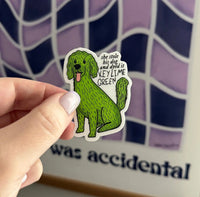 Key Lime Green Dog sticker - MangoIllustrated - Sticker