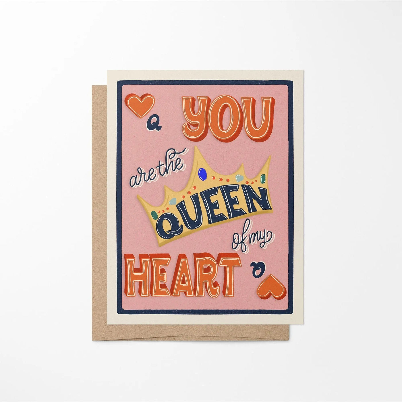 King of My Heart Queen of My Heart greeting card - MangoIllustrated - Greeting Cards