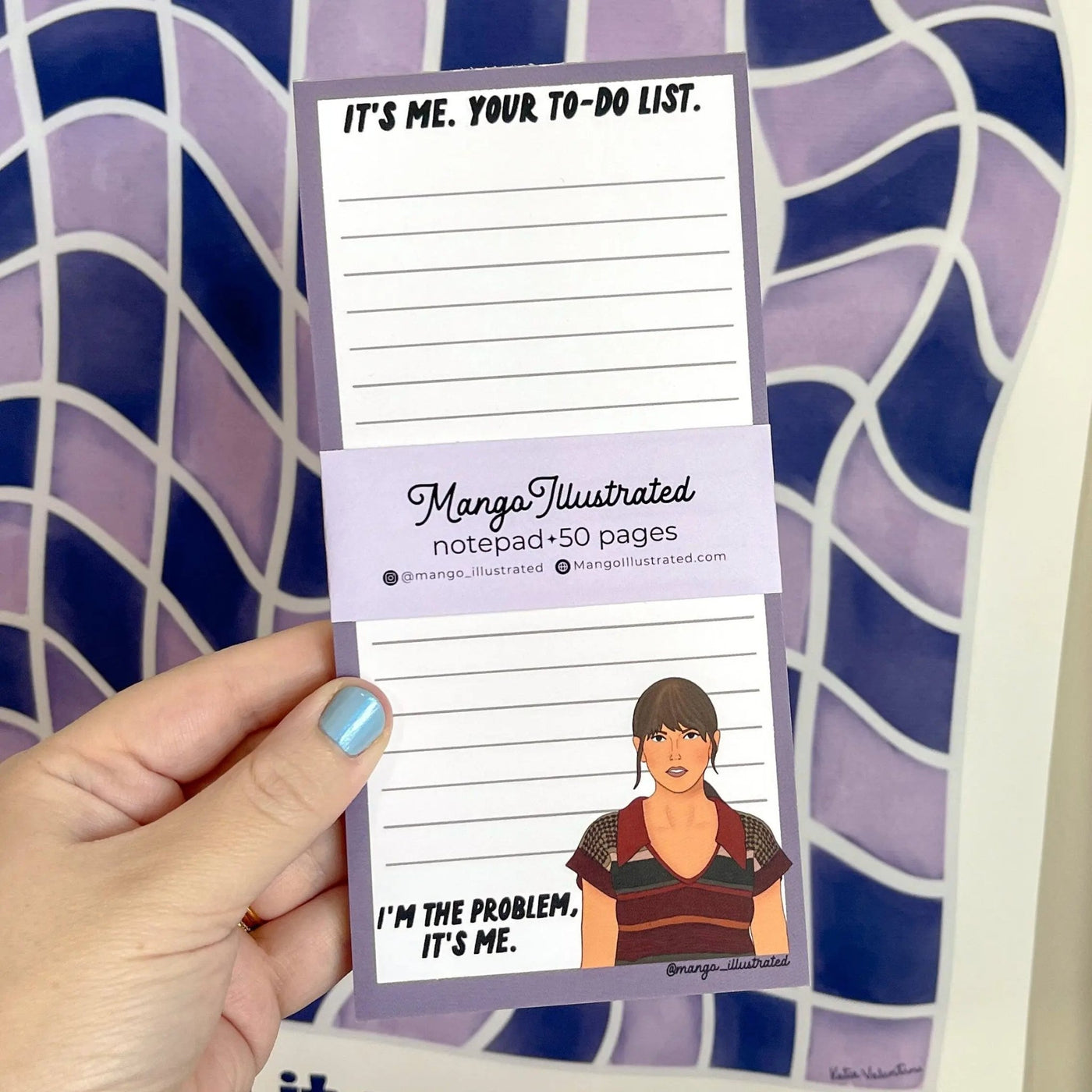 Lavender Anti - Hero notepad - MangoIllustrated - Notepad