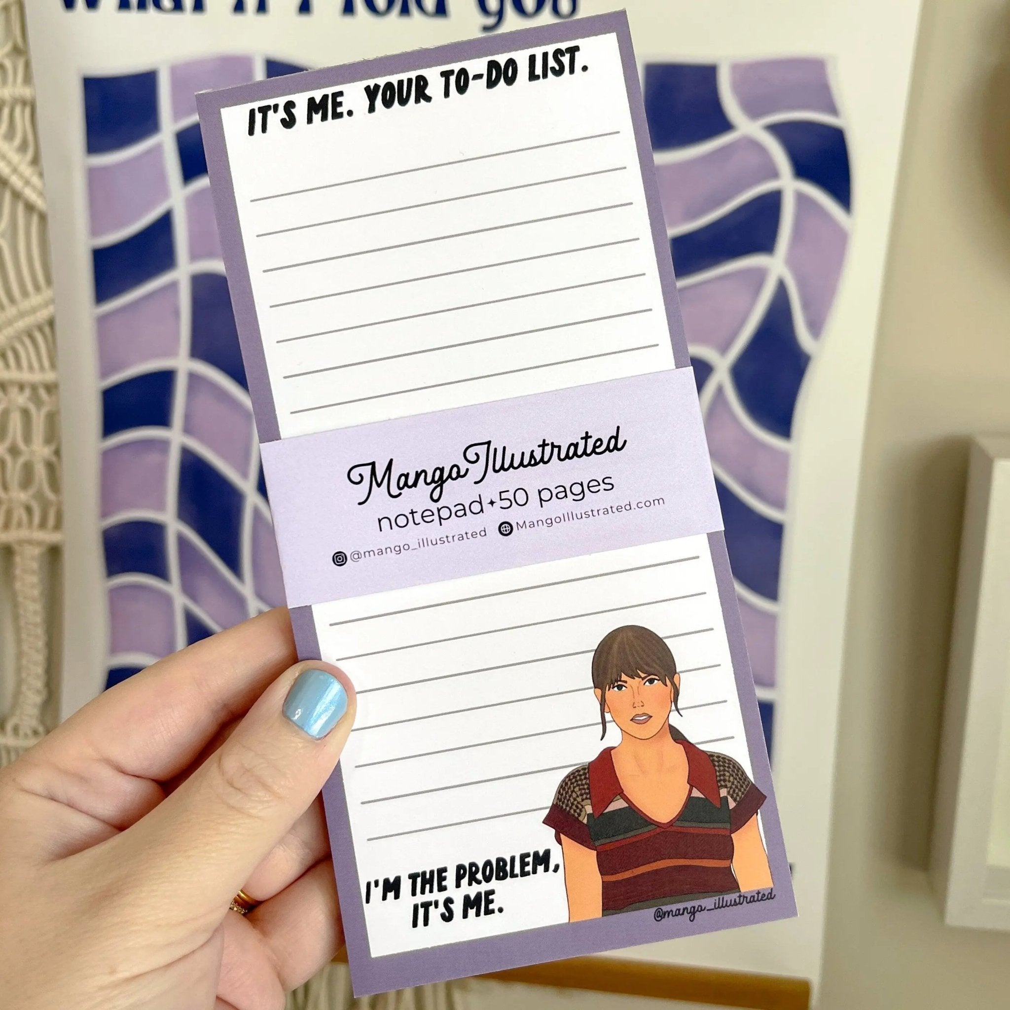 Lavender Anti - Hero notepad - MangoIllustrated - Notepad